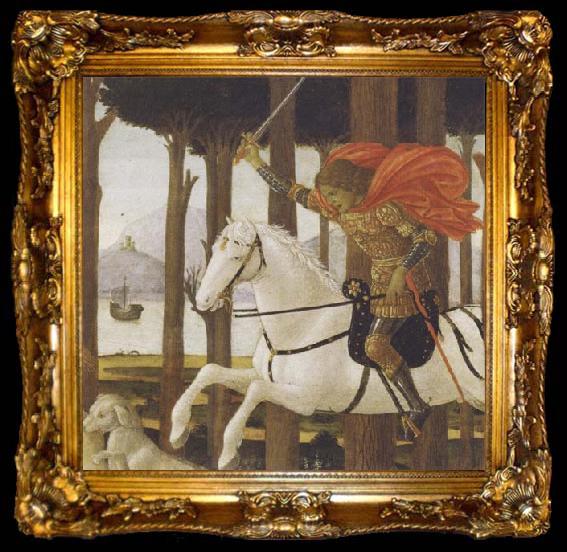 framed  Sandro Botticelli Novella di Nastagio degli Onesti, ta009-2